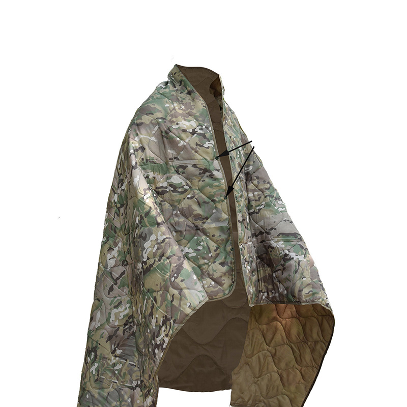 Fleece Sleep Bag - ผ้าห่มปอนโชเต็นท์ตั้งแคมป์ให้ความอบอุ่นในฤดูร้อนเสื้อคลุมกันน้ำผ้าห่มถุงนอนน้ำหนักเบากระดุมสำหรับผู้ใหญ่