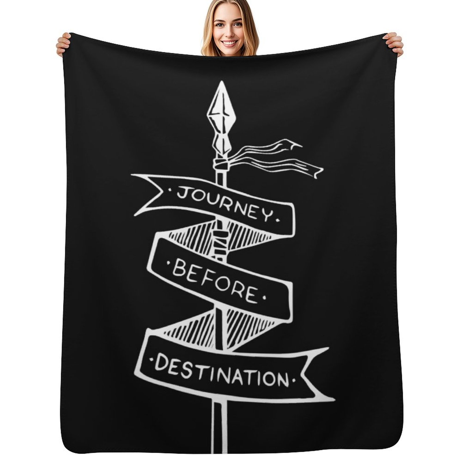 Fleece Sleep Bag - การเดินทางก่อนถึงจุดหมายปลายทาง - ผ้าห่มลายสก็อต Stormlight Archive ขนาดใหญ่สำหรับโซฟา