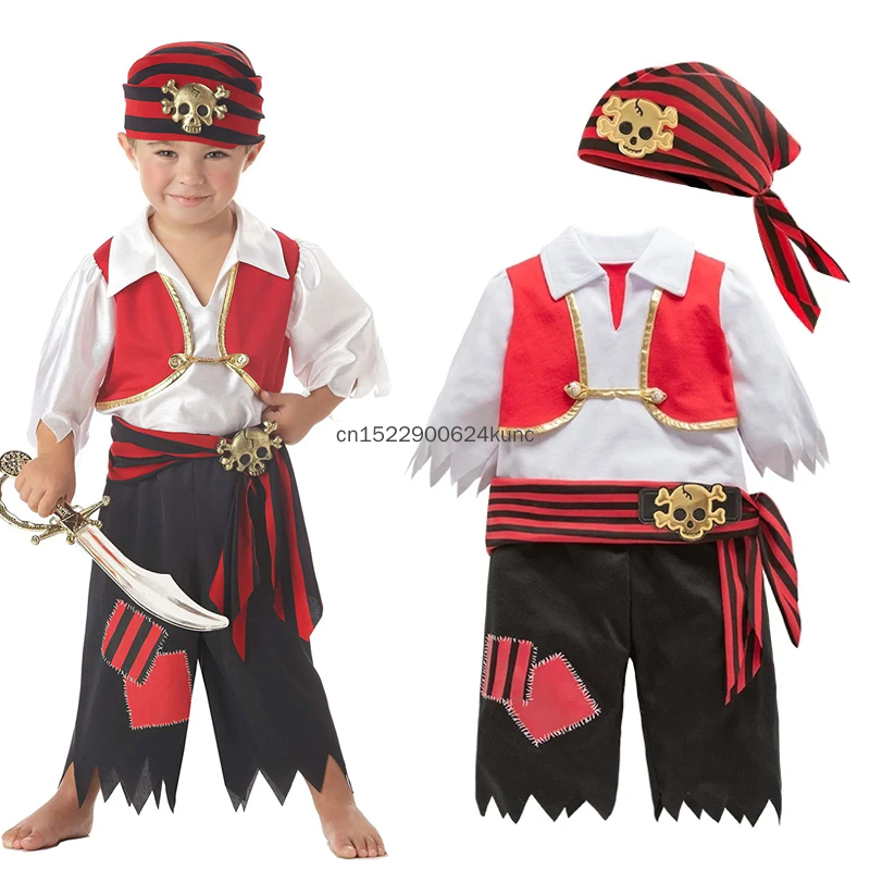 Baby Clothing Unit - เทศกาลฮาโลวีนชุดโจรสลัดเด็กทารกชุดกัปตันโจรสลัดเด็กคอสเพลย์เสื้อผ้าเด็กแฟนซีเสื้อผ้าปาร์ตี้วันเกิด