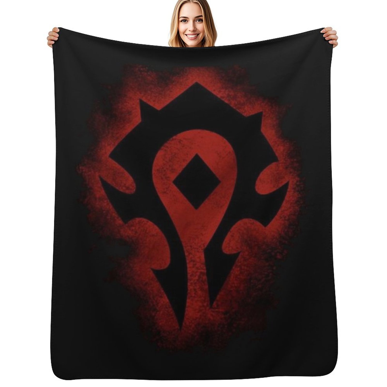 Fleece Sleep Bag - ผ้าห่มลายโลโก้ Red Horde นุ่ม หนา ลายมังงะ