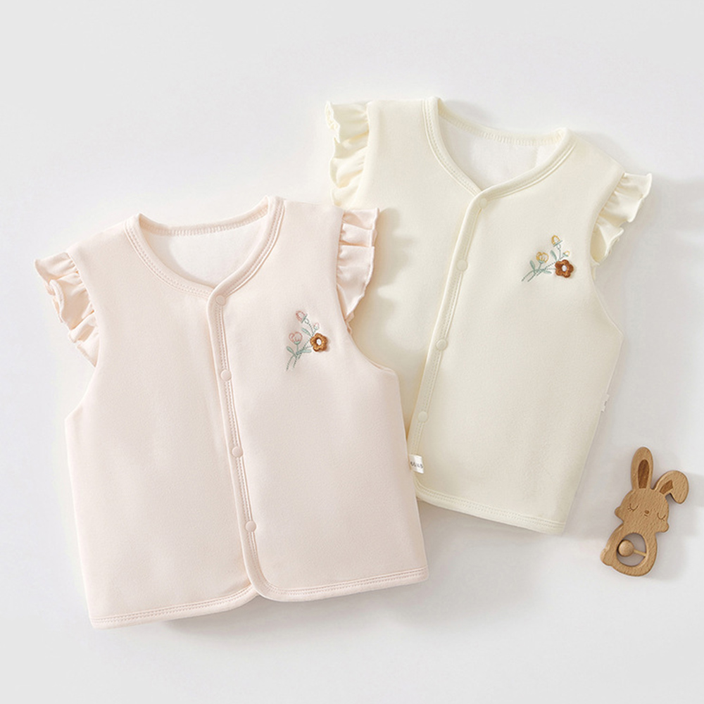Baby Clothing Quilt - เสื้อกั๊กเด็กทารกผ้าควิลท์ฤดูใบไม้ร่วงฤดูหนาวเสื้อผ้าเด็กทารกรัฟเฟิลดอกไม้เย็บปักถักร้อยเจ้าหญิงคริสต์มาสเด็กเสื้อแจ๊กเก็ตเสื้อกั๊ก