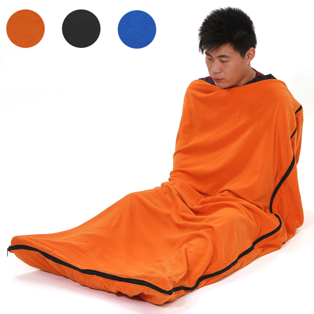 ถุงนอนแบบพกพาสีส้มขนแกะโพลาร์อ - Fleece Sleep Bag บทวิจารณ์และราคา