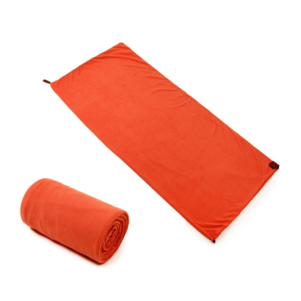 ถุงนอนแบบพกพาสีส้มขนแกะโพลาร์อ - Fleece Sleep Bag บทวิจารณ์และราคา