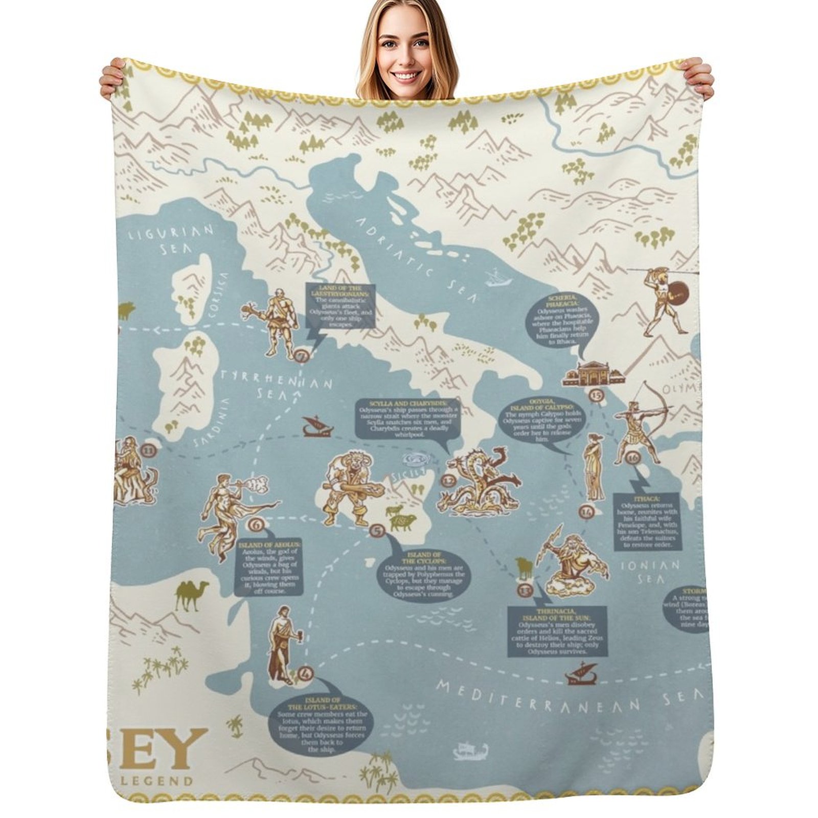 ผ้าห่มลายแผนที่ตำนานและเทพนิยา - Fleece Sleep Bag บทวิจารณ์และราคา