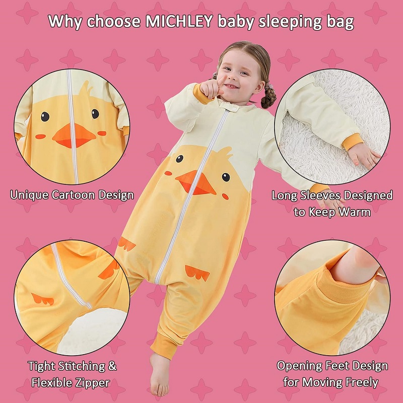 มิเชลลีย์ถุงนอนลายการ์ตูนเป็ดน - Fleece Sleep Bag บทวิจารณ์และราคา